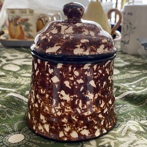 Stangl Hand Painted Sugar Bowl. Sponge ware Effect. Pottery looks new. Pristine